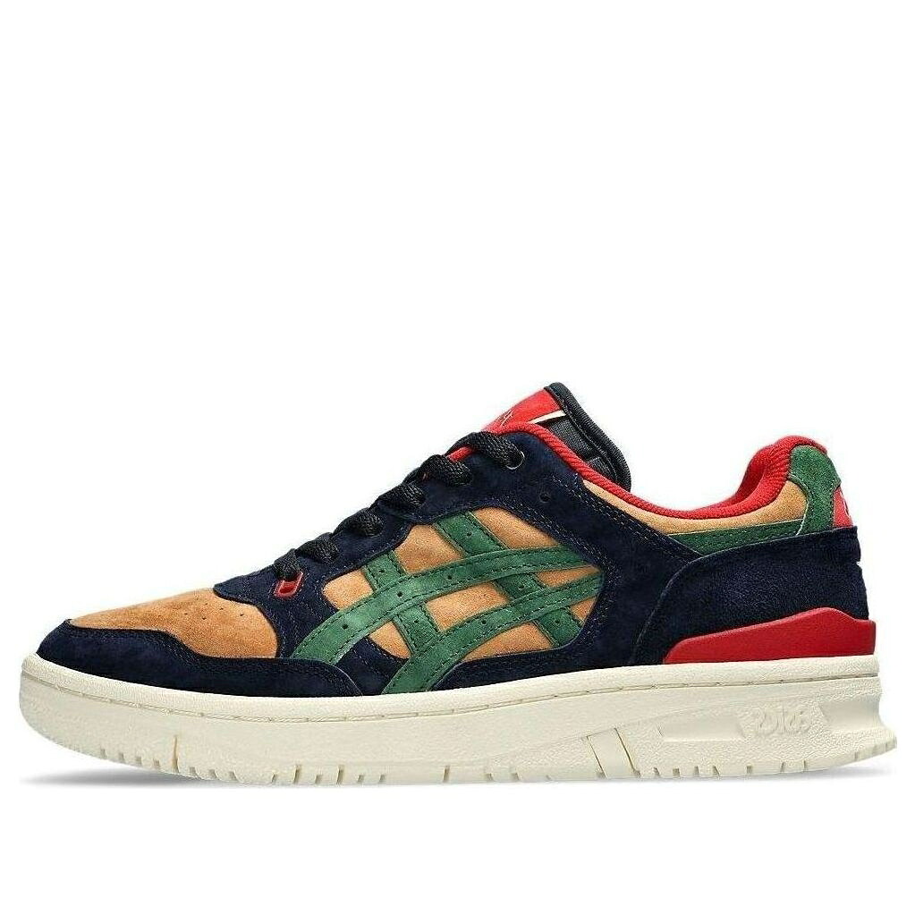 アシックス 紺色 ネイビー 緑 グリーン 茶色 ブラウン 赤 レッド 'KITHMAS' スニーカー メンズ ASICS X KITH EX89 1201A902-200 / NAVY GREEN LIGHT BROWN RED|スニケス
