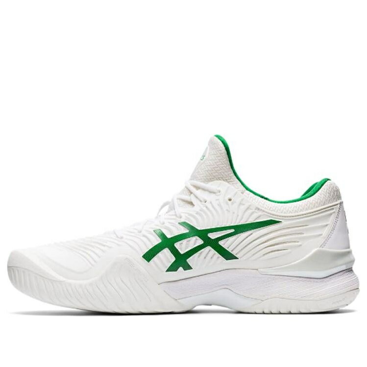 アシックス 厚地の外套 白いこと 白いこと 緑 緑であること \u0027AUSTRALIAN OPEN\u0027 スニーカー メンズ ASICS COURT FF NOVAK 1041A089-100 / WHITE GREEN