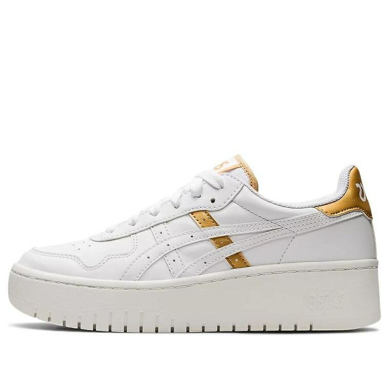 アシックス 白色 ホワイト 黄色 イエロー 'WHITE GOLD' スニーカー レディース ASICS (WMNS) JAPAN S PLATFORM 1202A302-100 / WHITE YELLOW