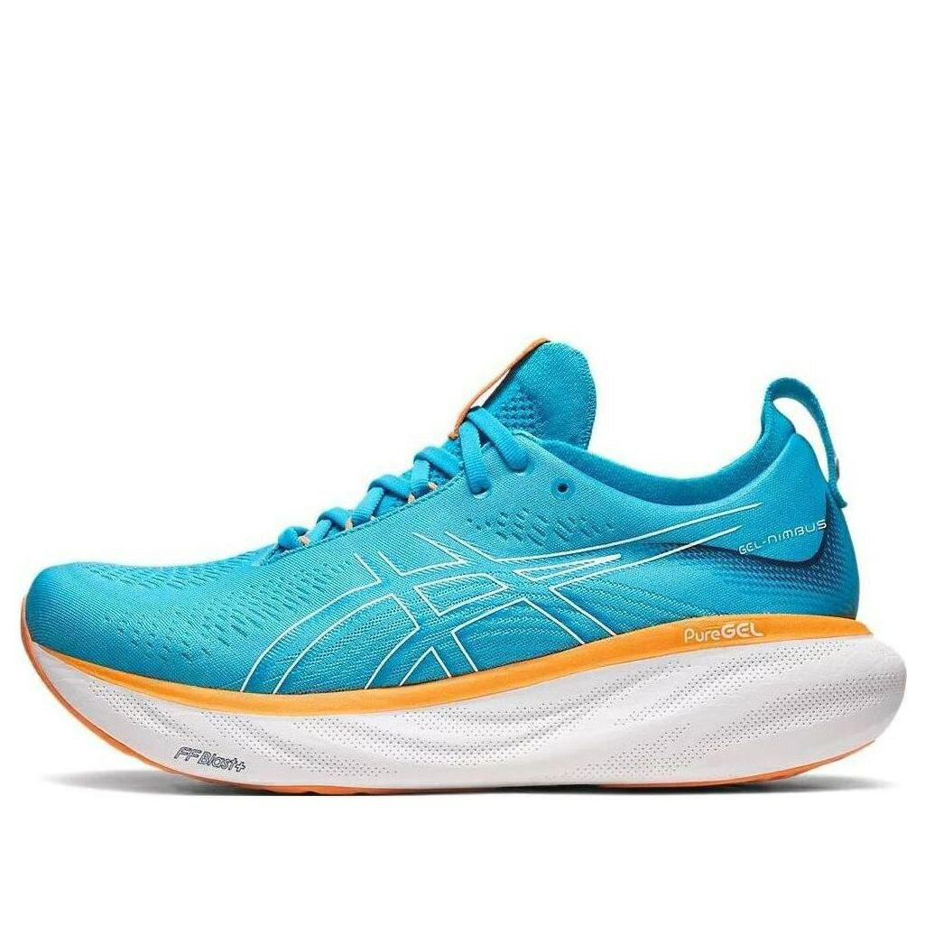 アシックス 青色 ブルー 黄色 イエロー ISLAND PEACH スニーカー メンズ ASICS GEL-NIMBUS 25 BLUE SUN 1011B547-400 / BLUE YELLOW