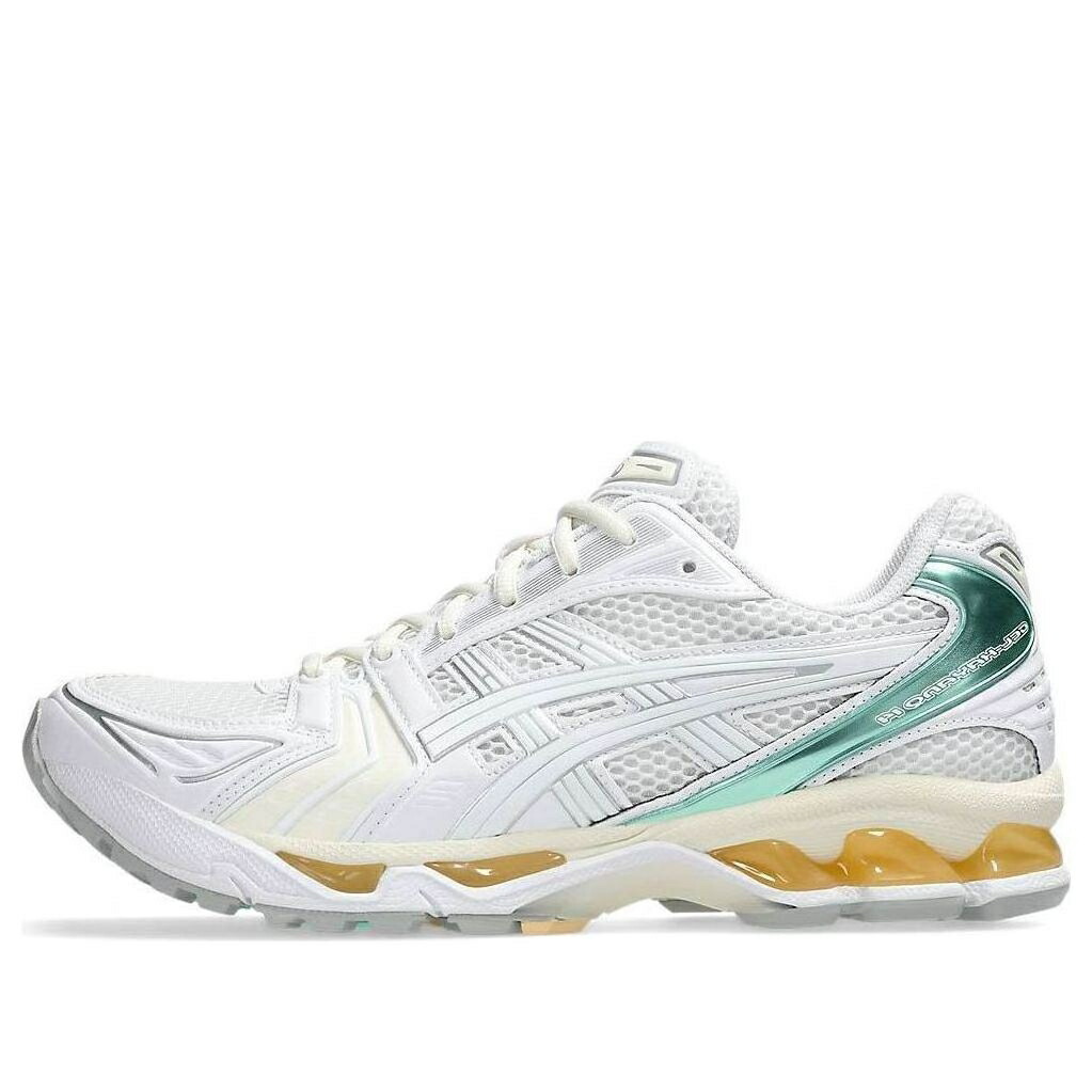 アシックス 白色 ホワイト 緑 グリーン 黄色 イエロー 'WHITE PASTEL' スニーカー メンズ ASICS GEL-KAYANO 14 1203A537-107 / WHITE GREEN YELLOW