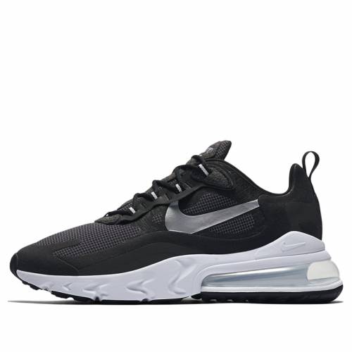 ナイキ エア マックス リアクト 黒色 ブラック 銀色 シルバー エアマックス スニーカー メンズ Air Silver Nike 270 React Marathon Running Shoes Sneakers Black Metallic Novix Com