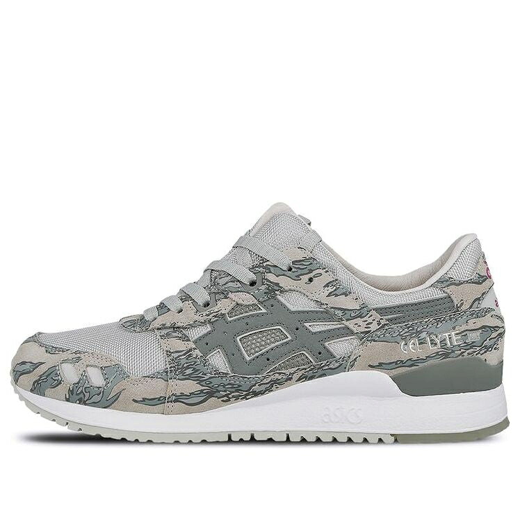 アシックス 先だつものともし火 薄墨色 薄墨色 白いこと 白いこと \u0027TIGER CAMO\u0027 スニーカー メンズ ASICS X ATMOS SOLEBOX GEL-LYTE 3 URBAN 1191A076-020 / GREY WHITE