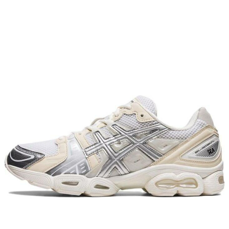 アシックス 白色 ホワイト クリーム 銀色 シルバー 'WHITE SILVER' スニーカー メンズ ASICS X WIND AND SEA GEL-NIMBUS 9 1201A801-100 / WHITE CREAM SILVER
