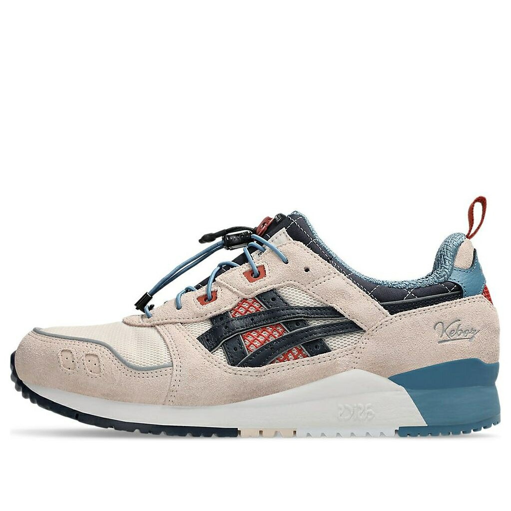 アシックス ゲルライト 紺色 ネイビー TAITO スニーカー メンズ ASICS X KEBOZ MITA GEL-LYTE 3 OG 1201B030-700 / ALMOND PEACH NAVY