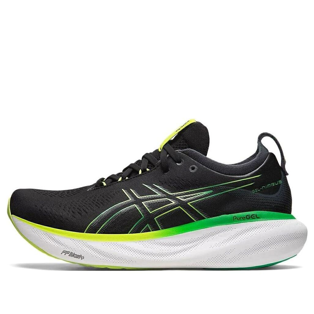 アシックス 菩提樹 黒いこと 黒いこと 緑 緑であること \u0027BLACK ZEST\u0027 スニーカー メンズ ASICS GEL-NIMBUS 25 LIME 1011B547-003 / BLACK GREEN スニーカー-靴-メンズ靴