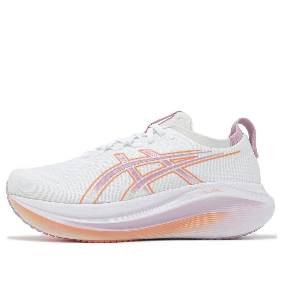 アシックス 白色 ホワイト WHITE UBE スニーカー レディース ASICS (WMNS) GEL-NIMBUS 27 WIDE LIGHT 1012B752-101 / WHITE LIGHT UBE