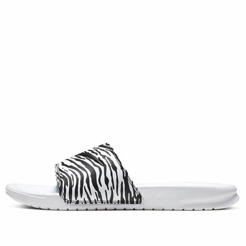 レディース ベナッシ サンダル プール 白色 ホワイト 黒色 ブラック White Nike Womens Wmns Benassi Jdi Print Beach Pool Slides Slippers White Black Maf Gov Ws