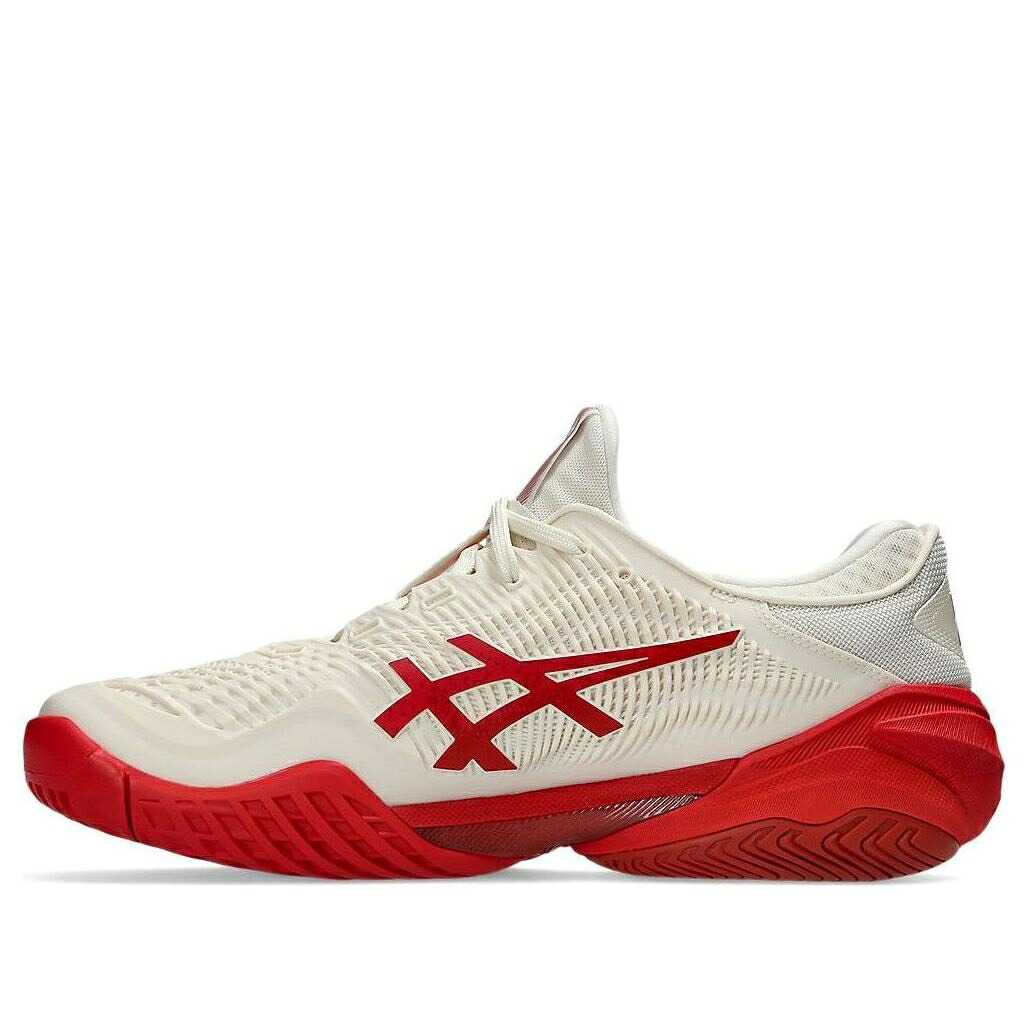 アシックス 厚地の外套 古典派音楽 皮膚軟化剤 赤 赤いこと \u0027CREAM RED\u0027 スニーカー メンズ ASICS COURT FF 3 NOVAK CLASSIC 1041A522-968 / CREAM CLASSIC RED