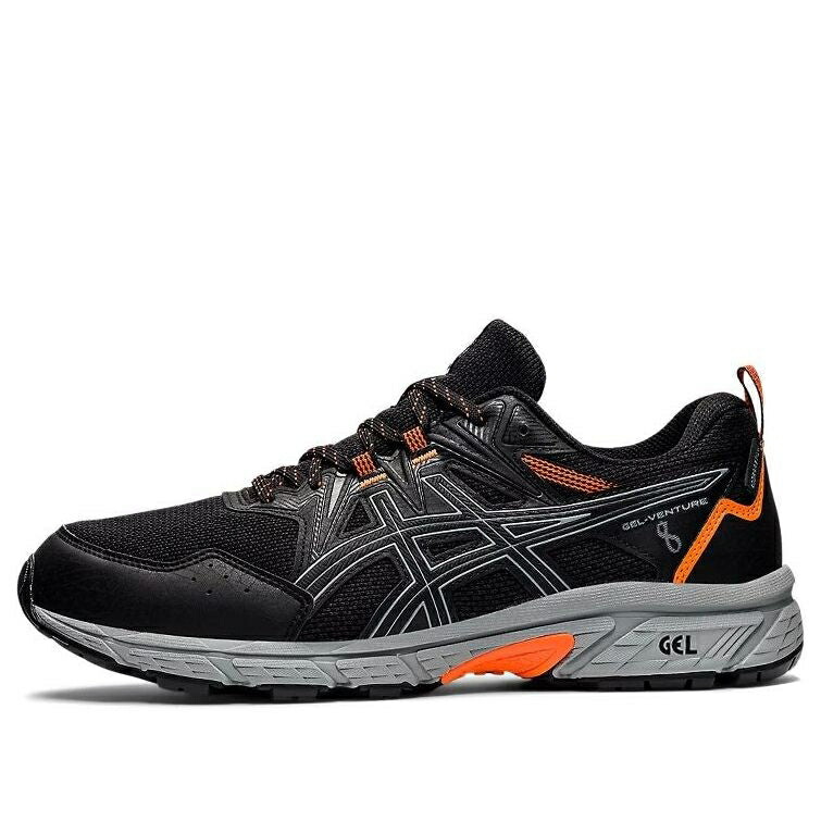 アシックス 黒色 ブラック 灰色 グレー 橙 オレンジ BLACK スニーカー メンズ ASICS GEL-VENTURE 8 WP 1011A825-004 / BLACK GREY ORANGE