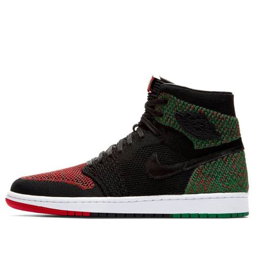 ナイキ ジョーダン ハイ フライニット 黒色 ブラック 緑 グリーン 赤 レッド 'BLACK MONTH' スニーカー メンズ JORDAN AIR 1 RETRO HIGH FLYKNIT HISTORY AA2426-026 / BLACK LUCID GREEN UNIVERSITY RED