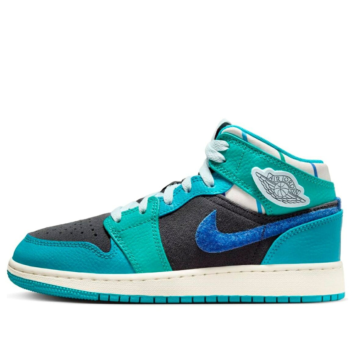 ナイキ ジョーダン ミッド 青味 青み \u0027INSPIRED AQUATONE\u0027 御坊っちゃん キッズ JORDAN (GS) AIR 1 MID BY THE GREATEST FJ9482-004 / ANTHRACITE GLACIER BLUE AQUATONE もの言う花 マタニティ スニーカー