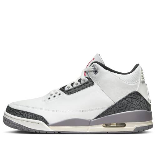 ナイキ ジョーダン 白いこと 白いこと 火の手 赤 赤いこと 薄墨色 シメント \u0027CEMENT GREY\u0027 スニーカー メンズ JORDAN AIR 3 RETRO CT8532-106 / SUMMIT WHITE FIRE RED CEMENT