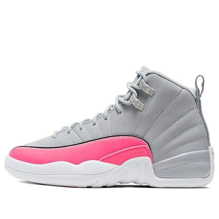 ナイキ ジョーダン 灰色 グレー ピンク 黒色 ブラック 'RACER PINK' ジュニア キッズ JORDAN (GS) AIR 12 RETRO 510815-060 / WOLF GREY RACER PINK BLACK ベビー マタニティ スニーカー｜スニケス