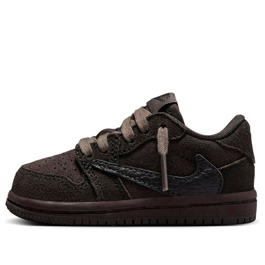 ナイキ ジョーダン 黒いこと 黒いこと 赤銅色 赤銅色 トラヴィススコット \u0027VELVET BROWN\u0027 もの言う花 JORDAN (TD) AIR 1 RETRO LOW OG SP X TRAVIS SCOTT DO5441-202 / DARK MOCHA BLACK VELVET BROWN