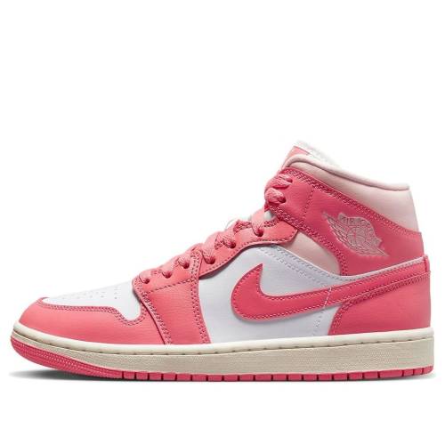 ナイキ ジョーダン ミッド 白いこと 白いこと \u0027STRAWBERRIES CREAM\u0027 スニーカー レディース JORDAN (WMNS) AIR 1 MID AND BQ6472-186 / WHITE SEA CORAL ATMOSPHERE