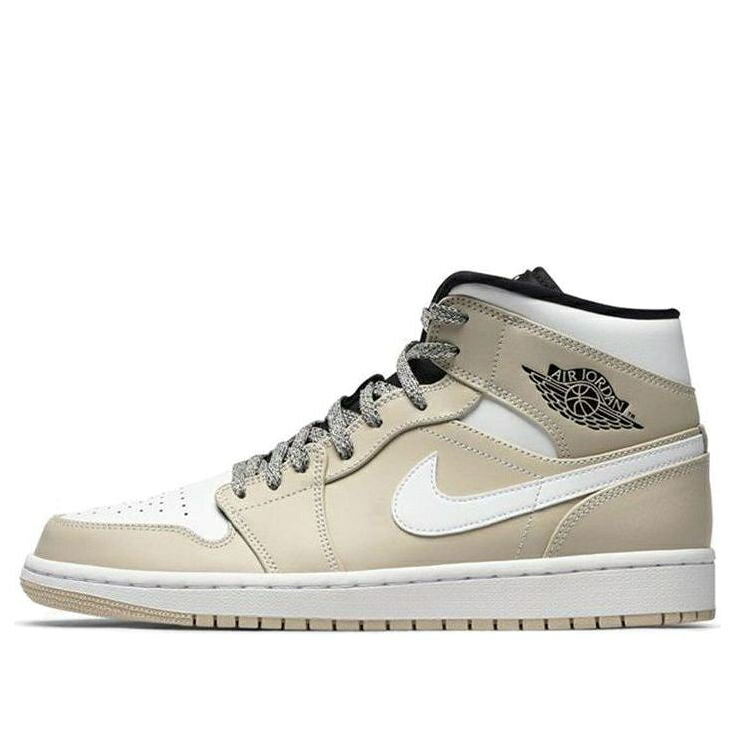 ナイキ ジョーダン ミッド 砂色 真砂 黒いこと 黒いこと 白いこと 白いこと \u0027DESERT SAND\u0027 スニーカー メンズ JORDAN AIR 1 MID 554724-047 / DESERT SAND BLACK WHITE