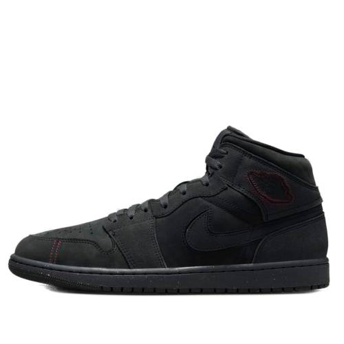 ナイキ ジョーダン ミッド 灰色 グレー 黒色 ブラック 'DARK RED' スニーカー メンズ JORDAN AIR 1 MID SE CRAFT SMOKE FD8634-001 / DARK SMOKE GREY BLACK VARSITY