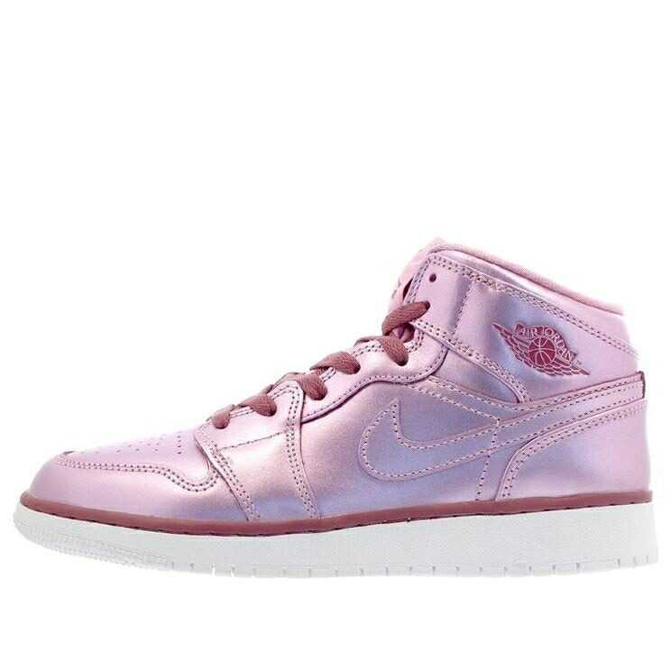 ナイキ ジョーダン ミッド ピンク ライズ 白色 ホワイト 赤 レッド 'PINK ROSE' ジュニア キッズ JORDAN (GS) AIR 1 MID SE AV5174-640 / PINK RISE WHITE NOBLE RED ベビー マタニティ スニーカー｜スニケス