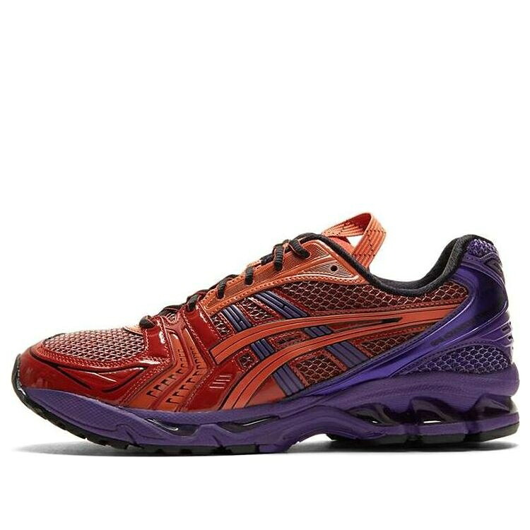 アシックス 赤 レッド 紫 パープル 'CLASSIC BLUE' スニーカー メンズ ASICS X KIKO KOSTADINOV UB1-S GEL-KAYANO 14 RED 1201A189-600 / PURPLE RED｜スニケス