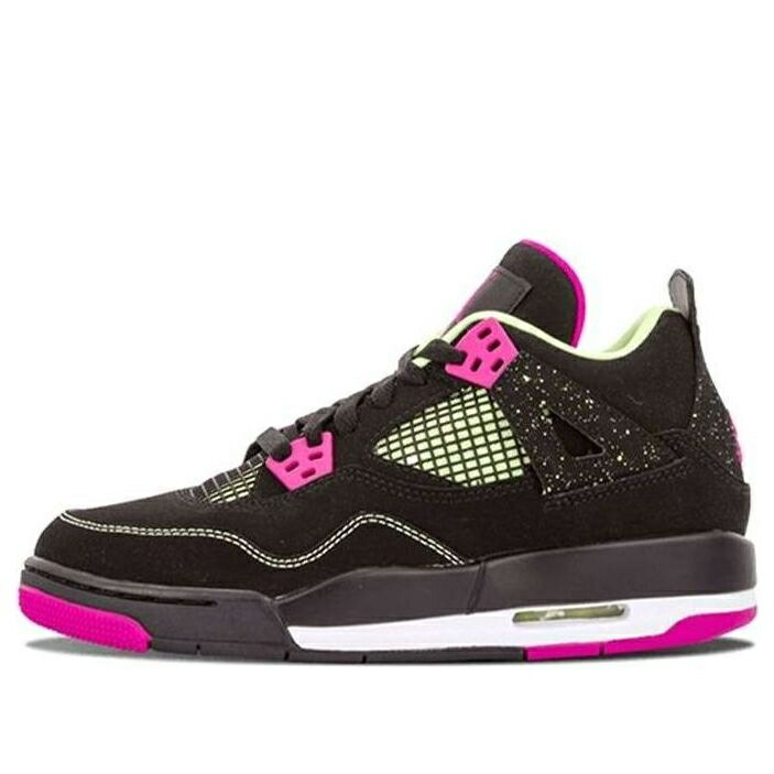 ナイキ ジョーダン 黒いこと 黒いこと \u0027FUCHSIA\u0027 お坊っちゃん キッズ JORDAN (GS) AIR 4 RETRO 30TH 705344-027 / BLACK FUCHSIA FLASH LQD LM WHT もの言う花 マタニティ スニーカー