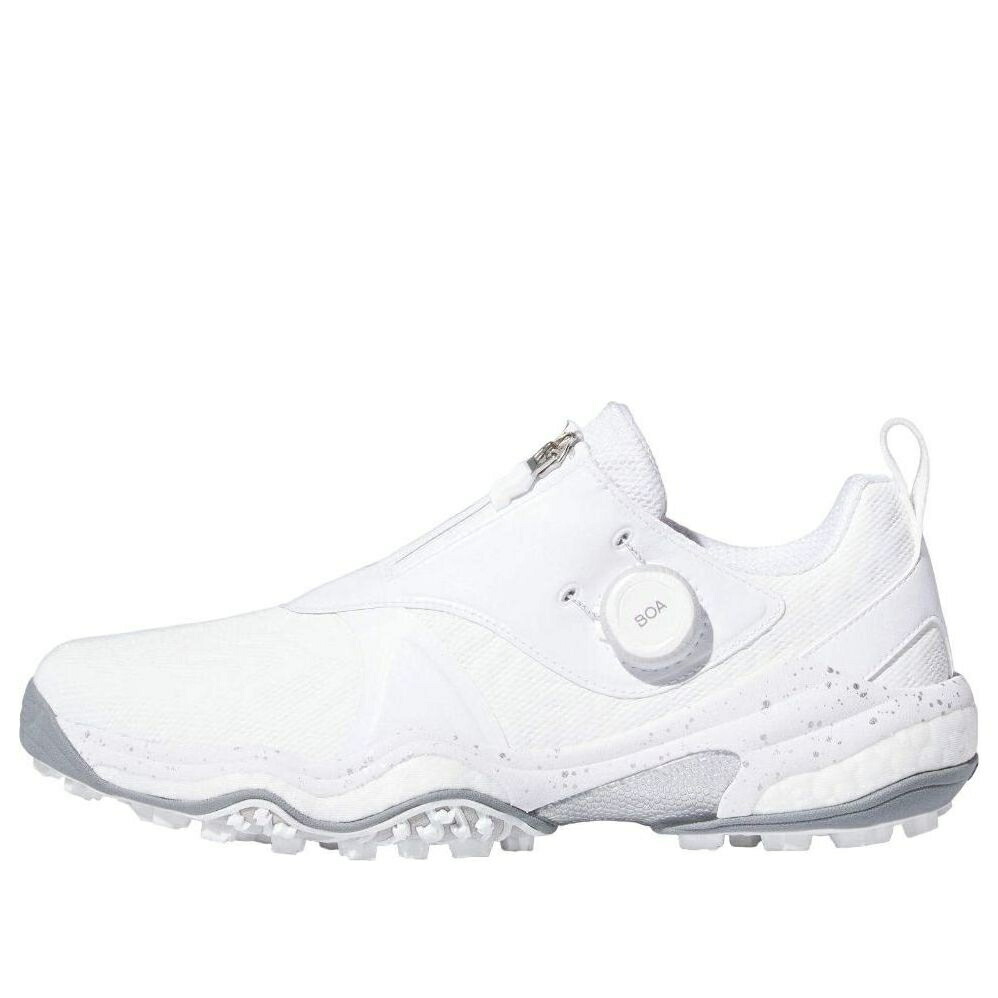 アディダス ゴルフ 白色 ホワイト 銀色 シルバー WHITE スニーカー メンズ ADIDAS CODECHAOS BOA 25 SPIKELESS GOLF ID8605 / CLOUD WHITE SILVER METALLIC
