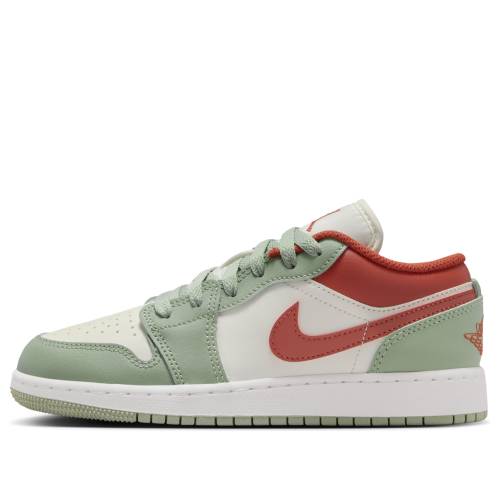 ナイキ ジョーダン 白いこと 白いこと 翡翆 ジェード \u0027JADE HORIZON\u0027 御坊っちゃん キッズ JORDAN (GS) AIR 1 LOW 553560-133 / SUMMIT WHITE REDSTONE JADE もの言う花 マタニティ スニーカー