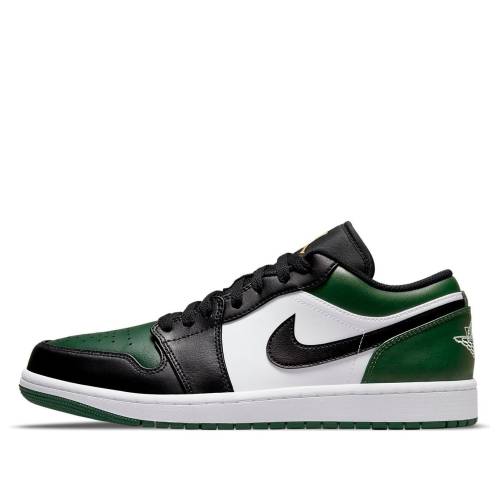 ナイキ ジョーダン 緑 グリーン 白色 ホワイト 黒色 ブラック GREEN TOE スニーカー メンズ JORDAN AIR 1 LOW 553558-371 / NOBLE GREEN POLLEN WHITE BLACK