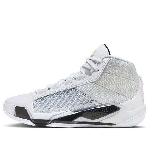 ナイキ ジョーダン 白いこと 白いこと ゴールド 純然たる プラチナム \u0027FIBA\u0027 スニーカー メンズ JORDAN AIR 38 XXXVIII PF FN7482-100 / WHITE MTLC GOLD PURE PLATINUM
