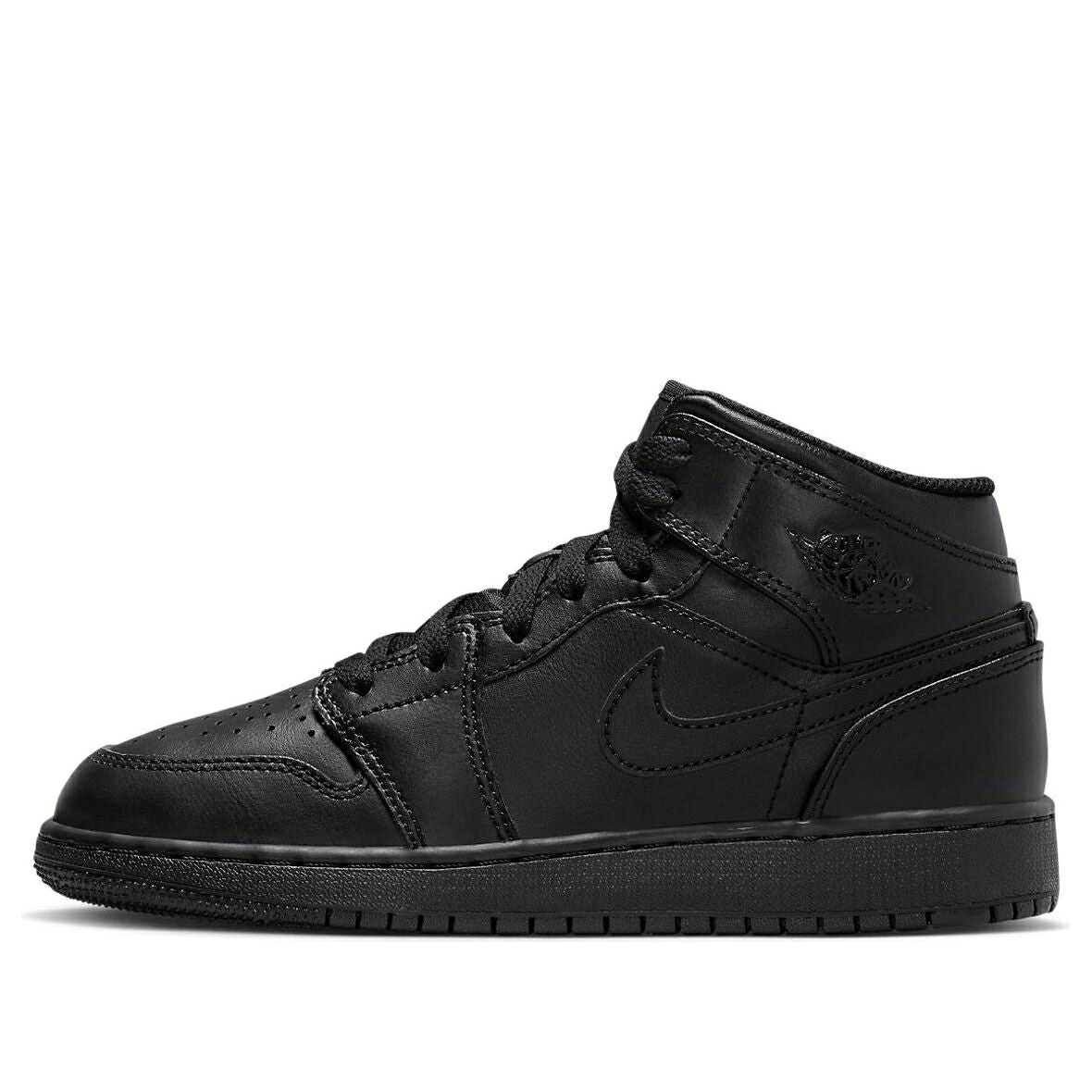 ナイキ ジョーダン ミッド 黒いこと 黒いこと \u0027TRIPLE BLACK\u0027 御坊っちゃん キッズ JORDAN (GS) AIR 1 MID 2022 554725-093 / BLACK BLACK BLACK もの言う花 マタニティ スニーカー