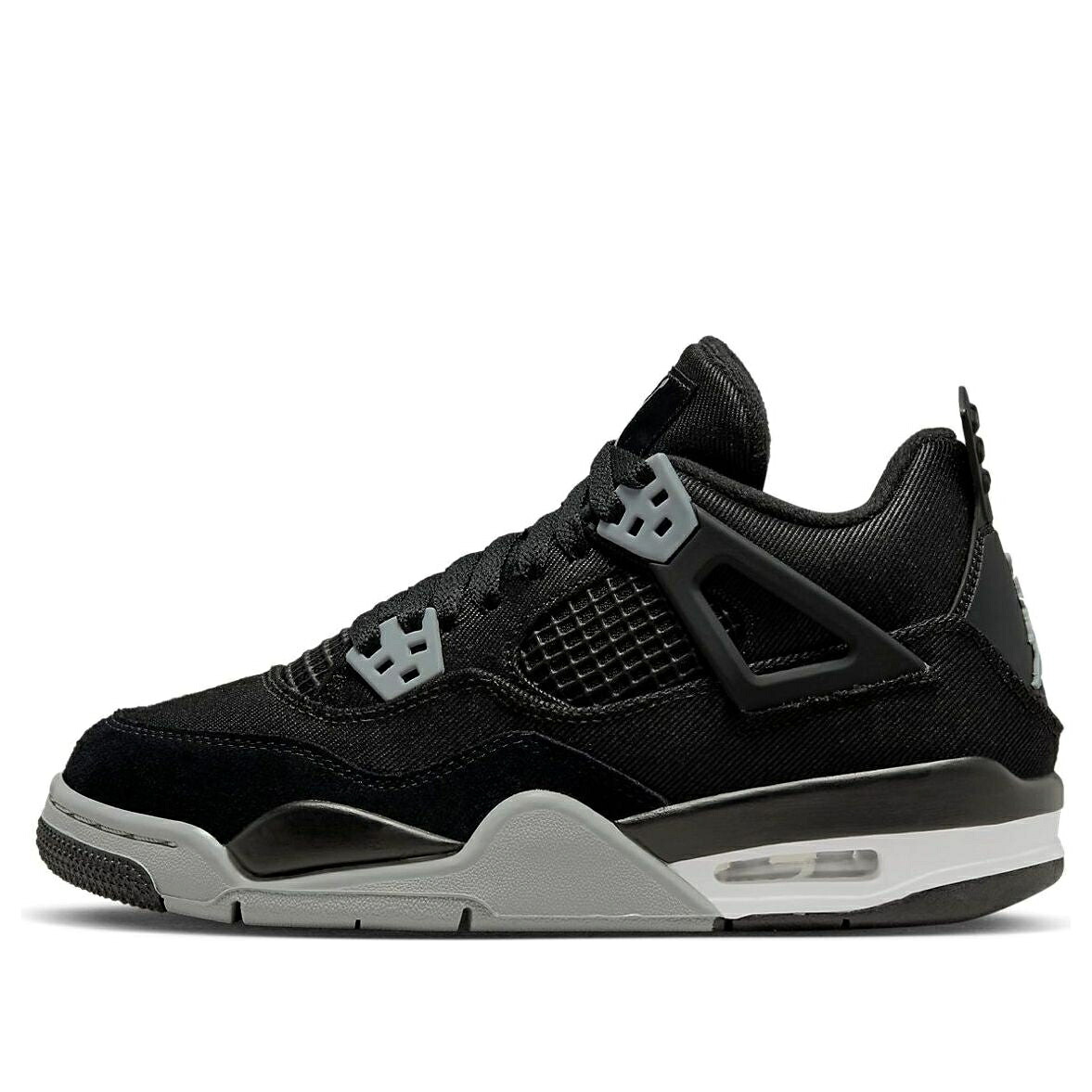 ナイキ ジョーダン 黒色 ブラック 灰色 グレー グレイ 'BLACK CANVAS' ジュニア キッズ JORDAN (GS) AIR 4 RETRO SE DV0553-006 / BLACK GRAY ベビー マタニティ スニーカー｜スニケス