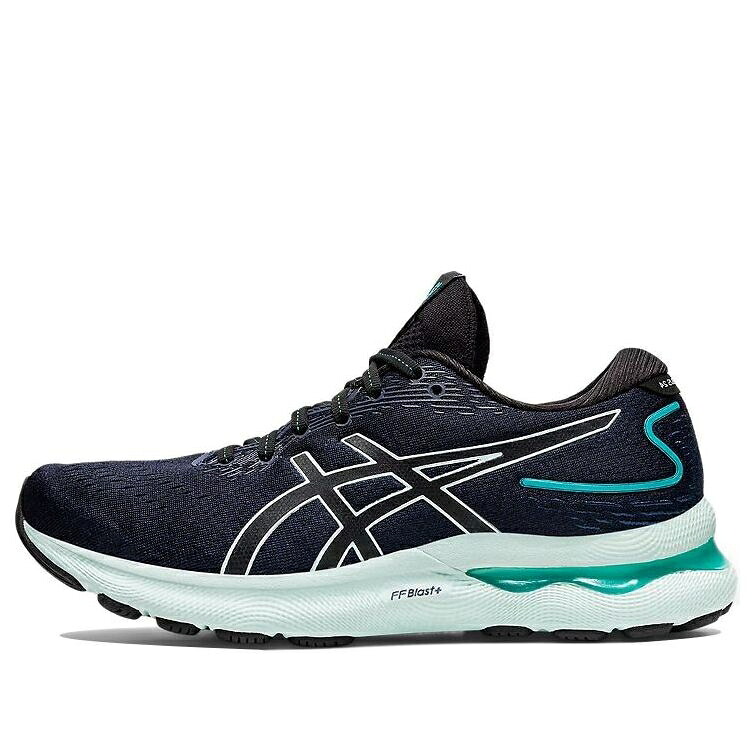 アシックス 青碧 青碧 緑 緑であること \u0027BLACK SEA\u0027 スニーカー レディース ASICS (WMNS) GEL-NIMBUS 24 SOOTHING 1012B201-005 / DARK BLUE GREEN