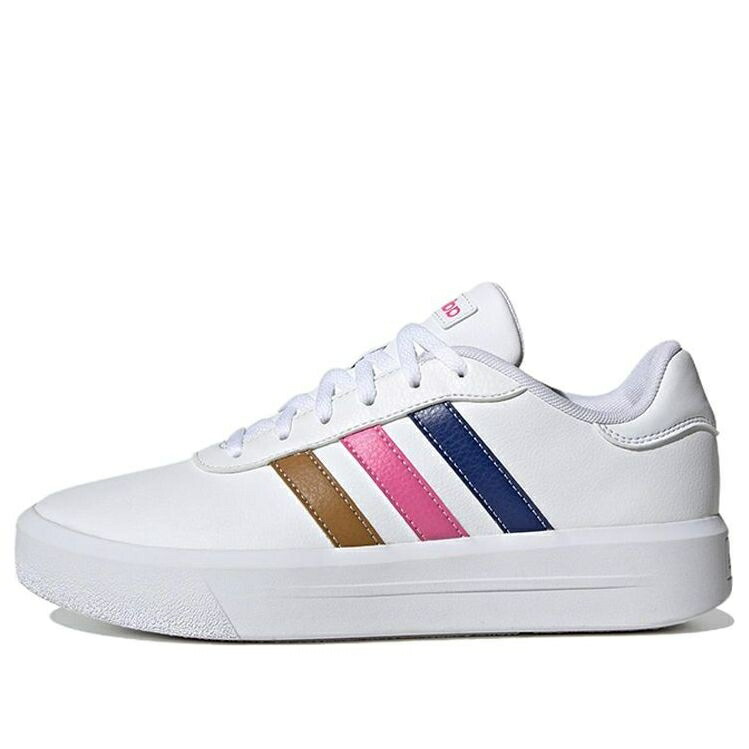 アディダス ネオ コート スニーカー 運動靴 青色 ブルー 白色 ホワイト ピンク WHITE PINK スニーカー レディース ADIDAS (WMNS) NEO COURT PLATFORM SHOES BLUE HP9429 / WHITE BLUE PINK