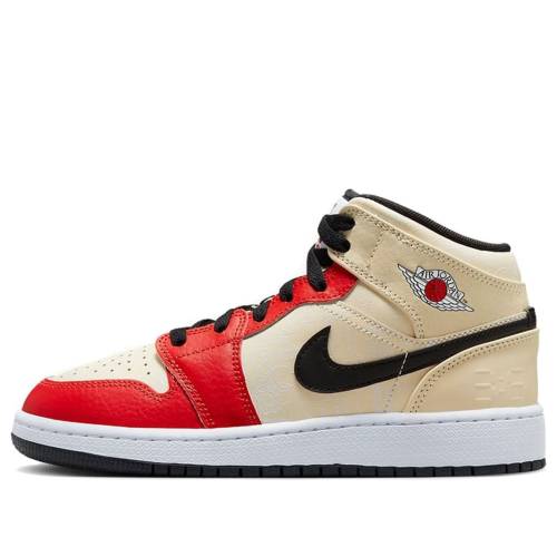 ナイキ ジョーダン ミッド 黄色 イエロー 赤 レッド 黒色 ブラック 'DUNK CONTEST' ジュニア キッズ JORDAN (GS) AIR 1 MID SS DV7012-100 / YELLOW RED BLACK ベビー マタニティ スニーカー