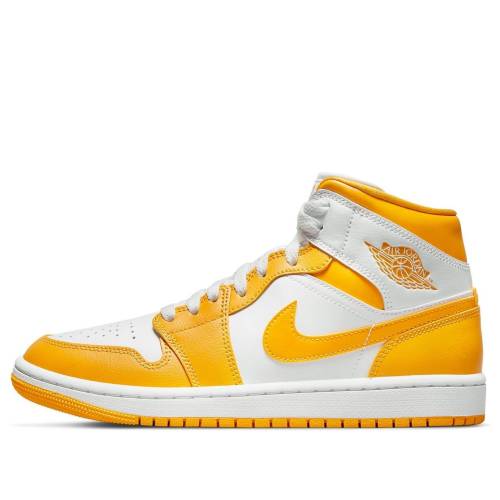 ナイキ ジョーダン ミッド 黄色 イエロー 白色 ホワイト UNIVERSITY GOLD スニーカー レディース JORDAN (WMNS) AIR 1 MID BQ6472-117 / YELLOW WHITE