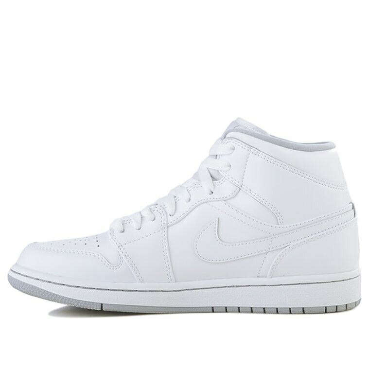 ナイキ ジョーダン ミッド 白色 ホワイト 灰色 グレー WHITE GREY スニーカー メンズ JORDAN AIR 1 MID WOLF 554724-112 / WHITE WHITE WOLF GREY
