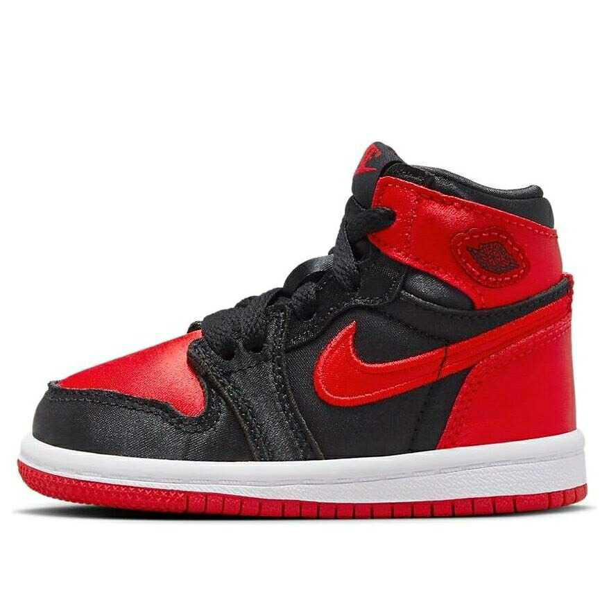 ナイキ ジョーダン ハイ 黒色 ブラック 赤 レッド 白色 ホワイト 'SATIN BRED' ベビー JORDAN (TD) AIR 1 RETRO HIGH OG FD5305-061 / BLACK UNIVERSITY RED WHITE 24,864円