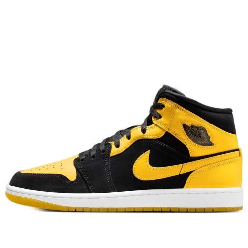 ナイキ ジョーダン ミッド 黒いこと 黒いこと 白いこと 白いこと \u0027NEW LOVE\u0027 スニーカー メンズ JORDAN AIR 1 MID HJ6654-071 / BLACK VARSITY MAIZE WHITE