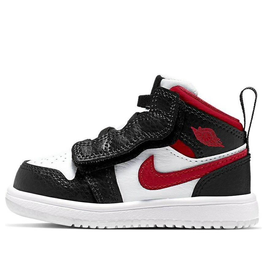 ナイキ ジョーダン ミッド 黒色 ブラック 白色 ホワイト 赤 レッド 'BLACK RED' ベビー JORDAN (TD) AIR 1 MID ALT GYM AR6352-122 / BLACK WHITE RED