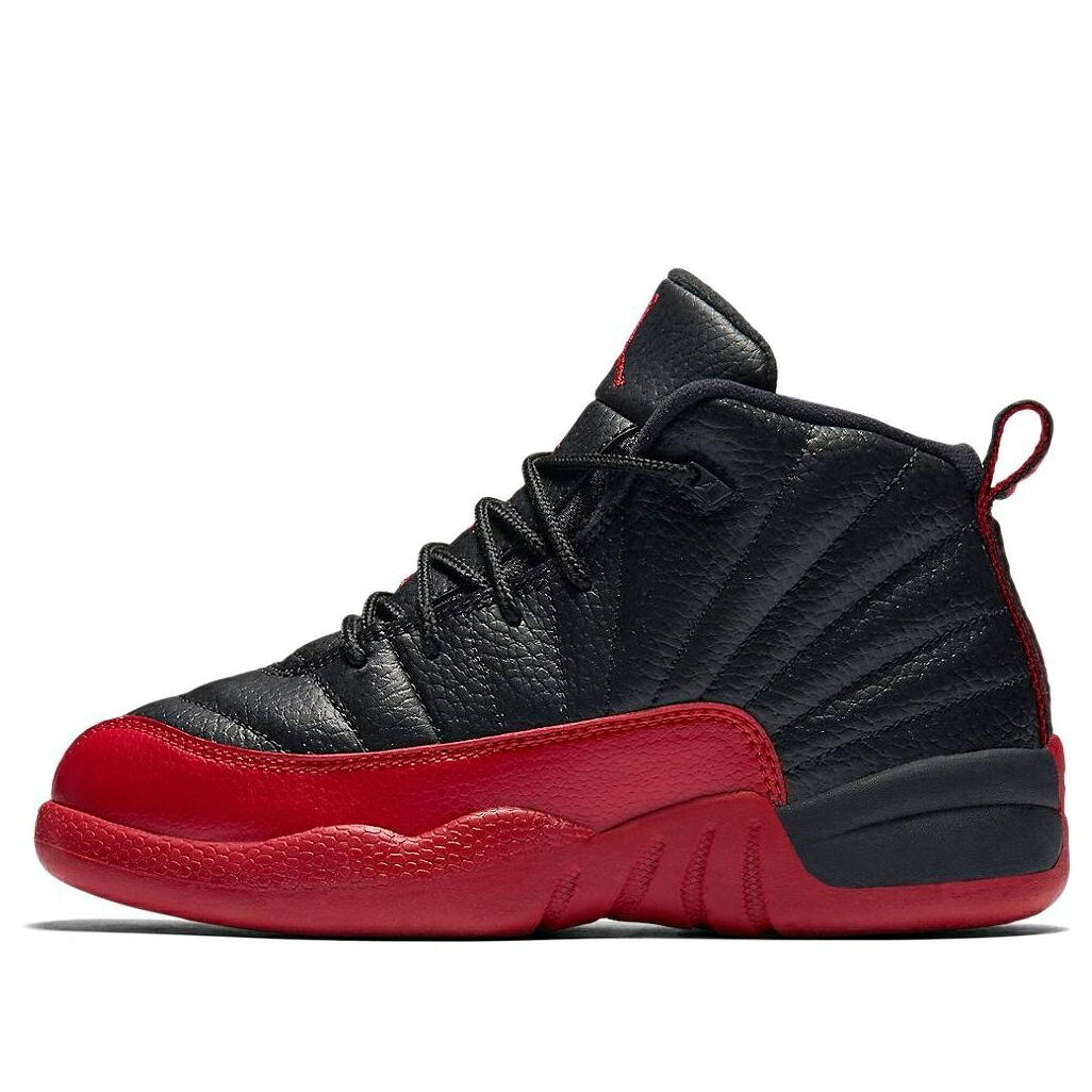 ナイキ ジョーダン 黒色 ブラック 赤 レッド 'FLU GAME' ジュニア キッズ JORDAN (PS) AIR 12 RETRO 2016 151186-002 / BLACK VARSITY RED ベビー マタニティ スニーカー｜スニケス 27,690円