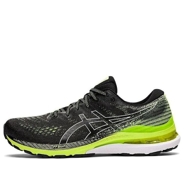 アシックス 緑 グリーン 黒色 ブラック 'BLACK GREEN' スニーカー メンズ ASICS GEL-KAYANO 28 HAZARD 1011B189-004 / GREEN BLACK|スニケス