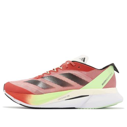 アディダス アディゼロ ボストン 赤 レッド 黄色 イエロー 白色 ホワイト RED YELLOW スニーカー メンズ ADIDAS ADIZERO BOSTON 12 NEON IG3329 / RED YELLOW WHITE