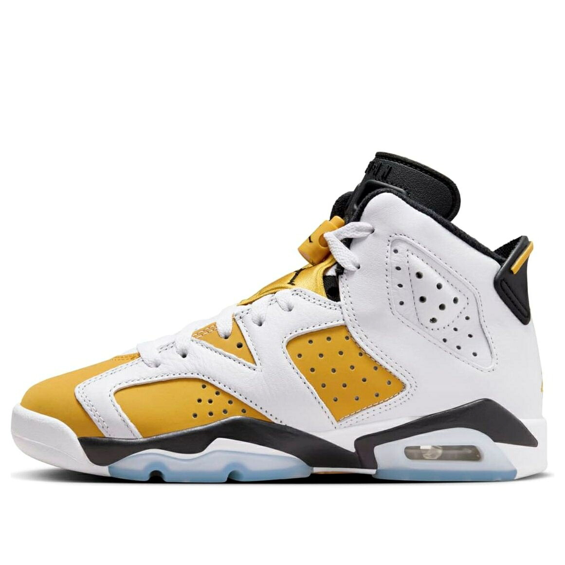 ナイキ ジョーダン 白色 ホワイト 黄色 イエロー 黒色 ブラック 'YELLOW OCHRE' ジュニア キッズ JORDAN (GS) AIR 6 RETRO 384665-170 / WHITE YELLOW OCHRE BLACK ベビー マタニティ スニーカー
