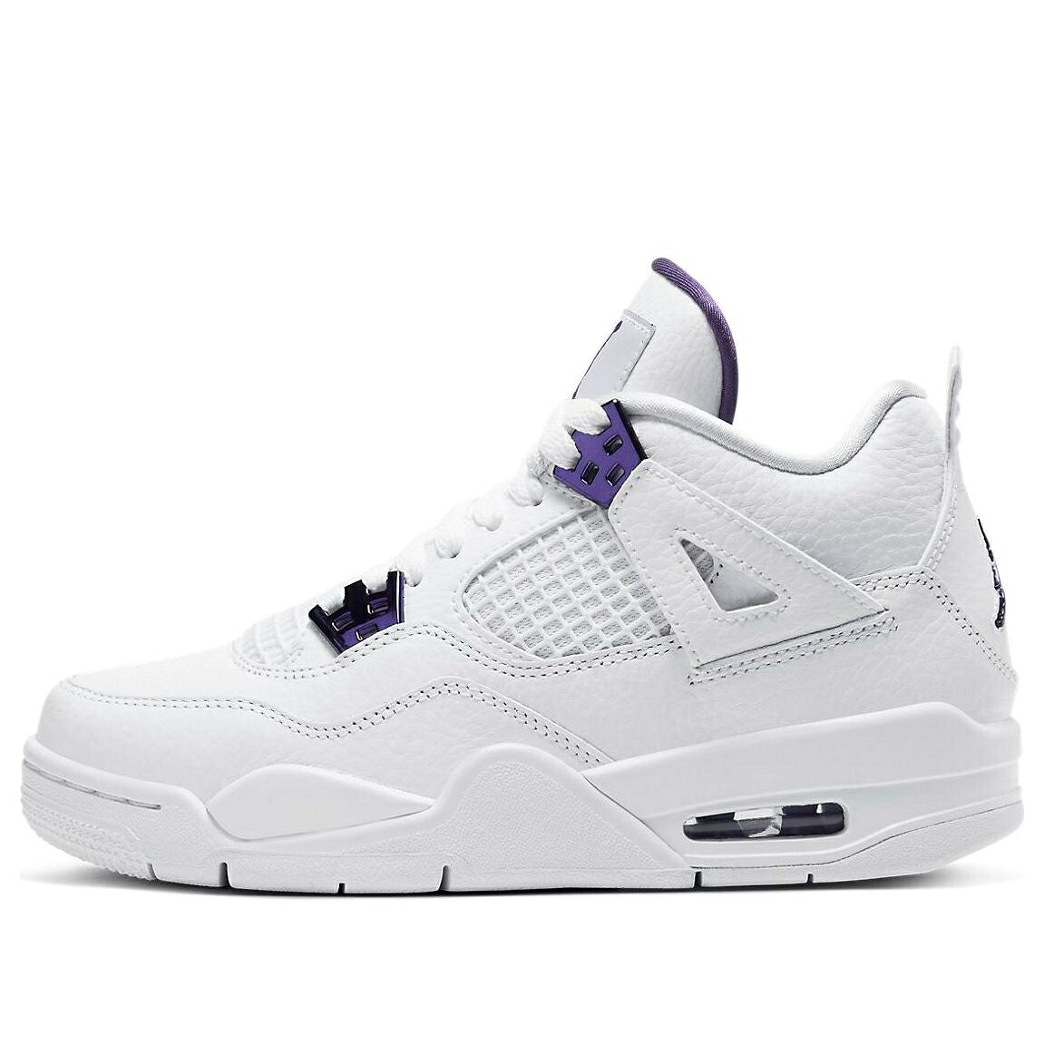 ナイキ ジョーダン 紫 パープル 白いこと 白いこと \u0027PURPLE METALLIC\u0027 お坊っちゃん キッズ JORDAN (GS) AIR 4 RETRO 408452-115 / PURPLE WHITE もの言う花 マタニティ スニーカー