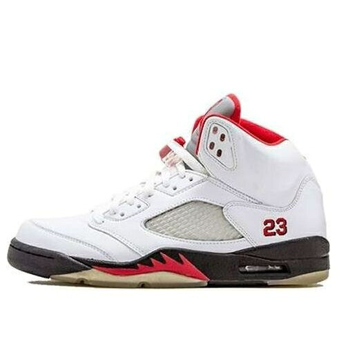 ナイキ ジョーダン 白色 ホワイト ファイア 赤 レッド 黒色 ブラック 'COUNTDOWN PACK' スニーカー メンズ JORDAN AIR 5 RETRO 136027-163 / WHITE FIRE RED BLACK｜スニケス