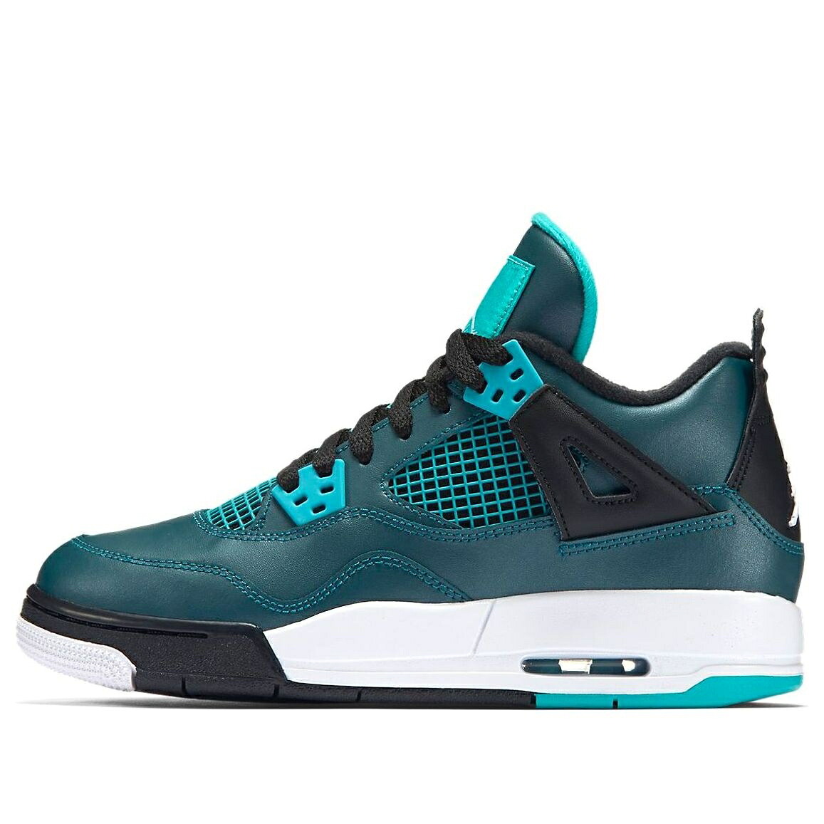 ナイキ ジョーダン 白色 ホワイト 黒色 ブラック 'TEAL' ジュニア キッズ JORDAN (GS) AIR 4 RETRO 705330-330 / TEAL WHITE BLACK RETRO ベビー マタニティ スニーカー|スニケス