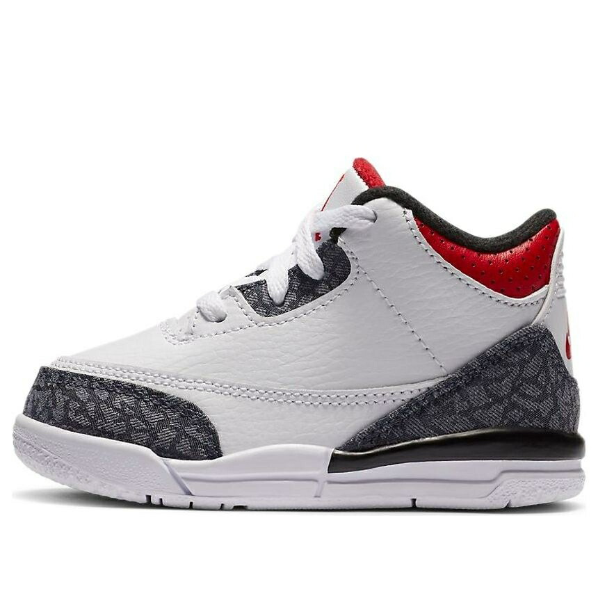 ナイキ ジョーダン ジーンズ 白いこと 白いこと \u0027FIRE RED\u0027 もの言う花 JORDAN (TD) AIR 3 RETRO DENIM SE DB0442-100 / WHITE