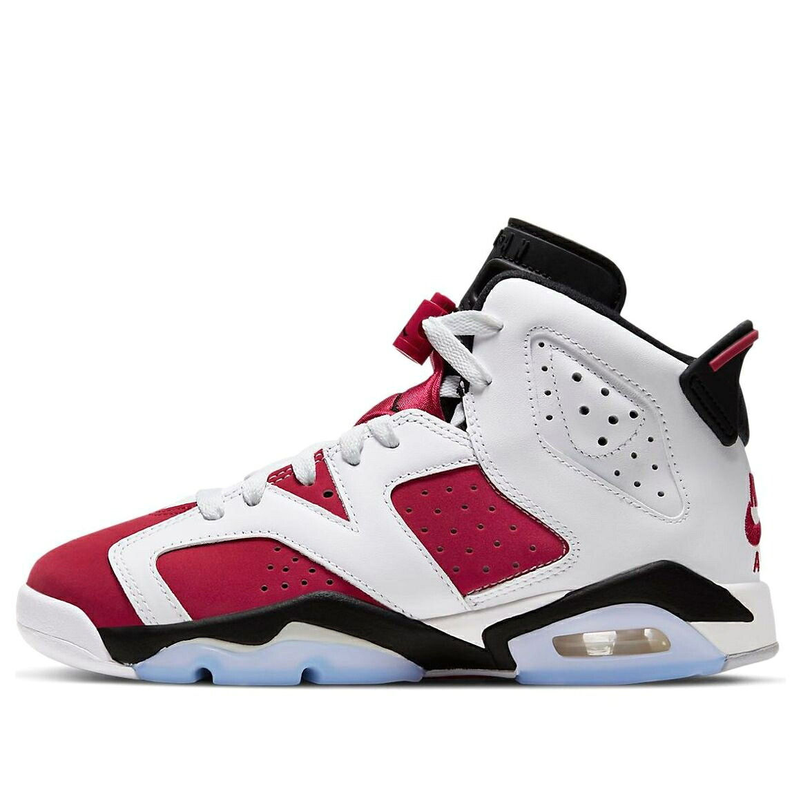 ナイキ ジョーダン 白色 ホワイト 黒色 ブラック 'CARMINE' ジュニア キッズ JORDAN (GS) AIR 6 RETRO 2021 384665-106 / WHITE CARMINE BLACK ベビー マタニティ スニーカー|スニケス