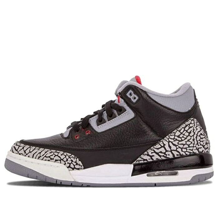 ナイキ ジョーダン 黒色 ブラック 灰色 シメント グレー ファイア 'BLACK CEMENT' ジュニア キッズ JORDAN (GS) AIR 3 RETRO OG 2018 854261-001 / BLACK CEMENT GREY WHT FIRE RD ベビー マタニティ スニーカー|スニケス