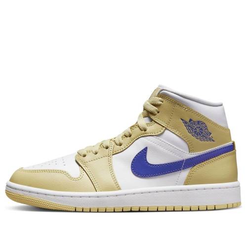 ナイキ ジョーダン ミッド 黄色 イエロー 白色 ホワイト 'LEMON WASH' スニーカー レディース JORDAN (WMNS) AIR 1 MID BQ6472-701 / YELLOW WHITE｜スニケス 36,920円